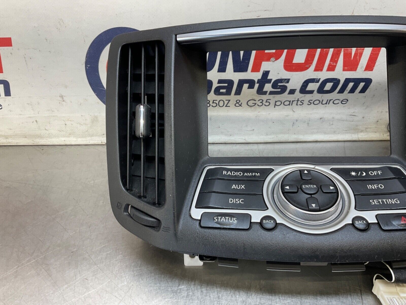 2009Infiniti V36 G37 Sedan Center Dash Trim with Navigation Controls OEM 12BAWFC - On Point Parts Inc