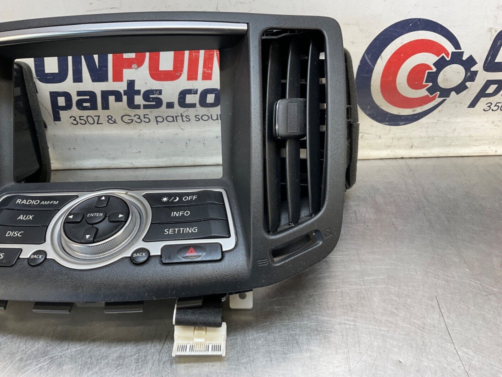 2009Infiniti V36 G37 Sedan Center Dash Trim with Navigation Controls OEM 12BAWFC - On Point Parts Inc