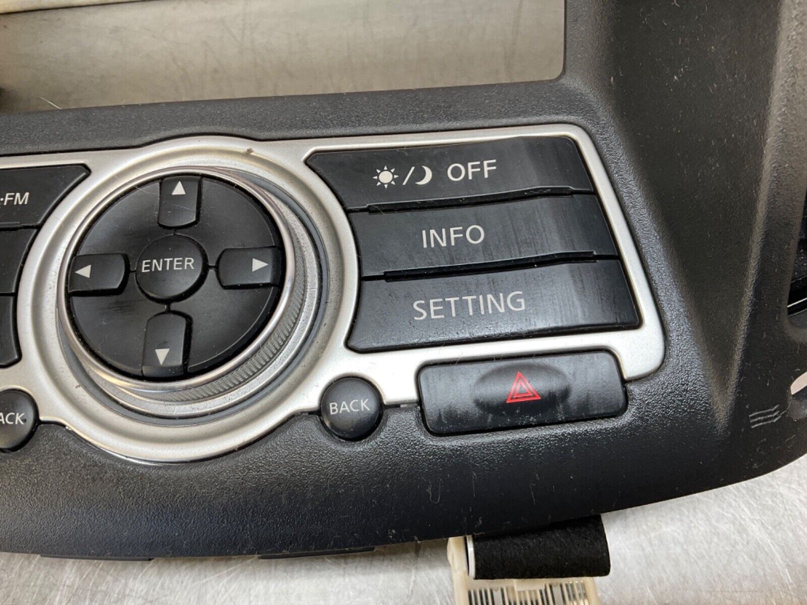 2009Infiniti V36 G37 Sedan Center Dash Trim with Navigation Controls OEM 12BAWFC - On Point Parts Inc