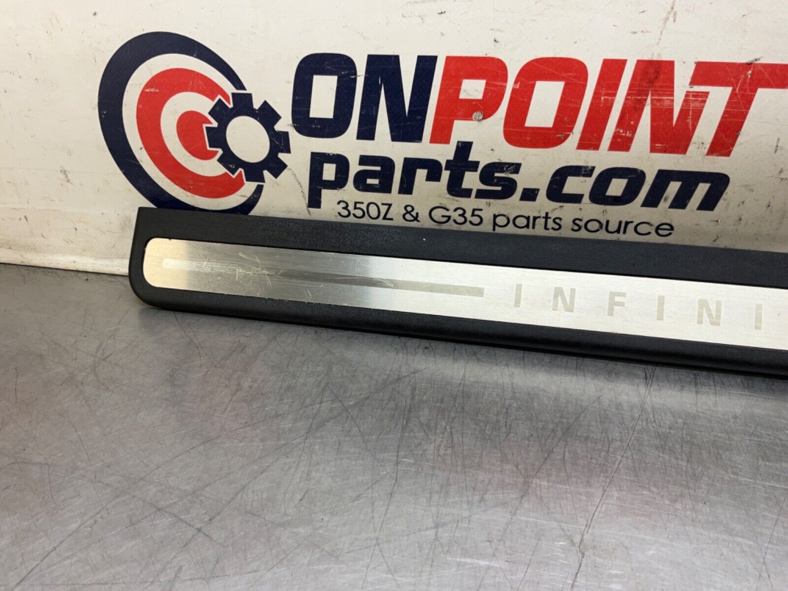 2009 Infiniti G37 Passenger Right Front Door Threshold Kick Plate OEM 12BAWF7 - On Point Parts Inc