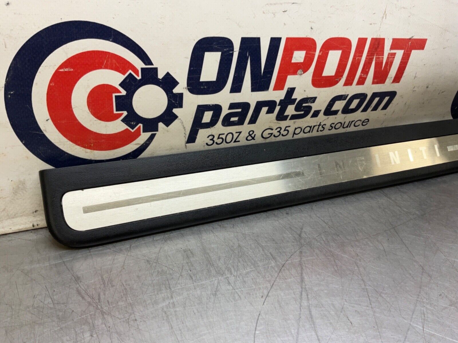 2009 Infiniti G37 Passenger Right Front Door Threshold Kick Plate OEM 12BAWF7 - On Point Parts Inc
