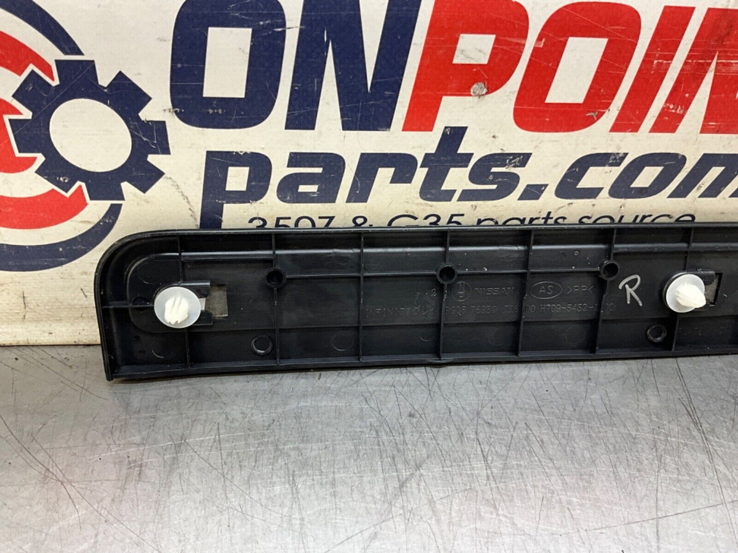 2009 Infiniti G37 Passenger Right Front Door Threshold Kick Plate OEM 12BAWF7 - On Point Parts Inc