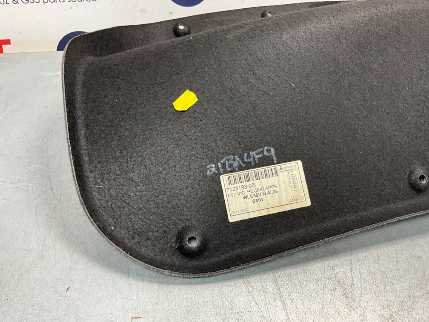 2009 BMW E92 335i Rear Coupe Trunk Lid Liner Trim OEM 21BA4F9 - On Point Parts Inc