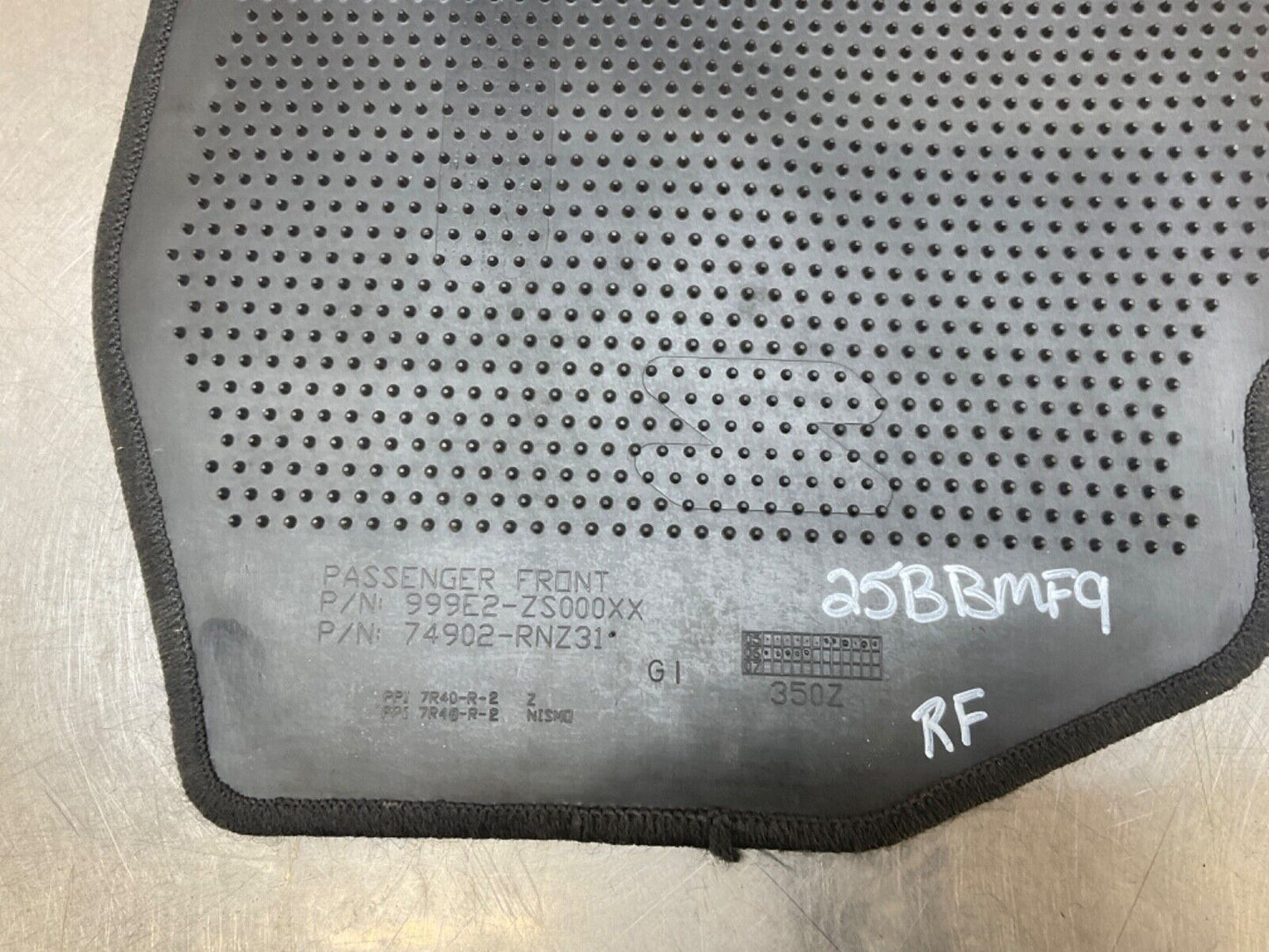 2007 Nissan Z33 350Z Driver Left Front Floor Mat Carpet OEM 25BBMF9 - On Point Parts Inc