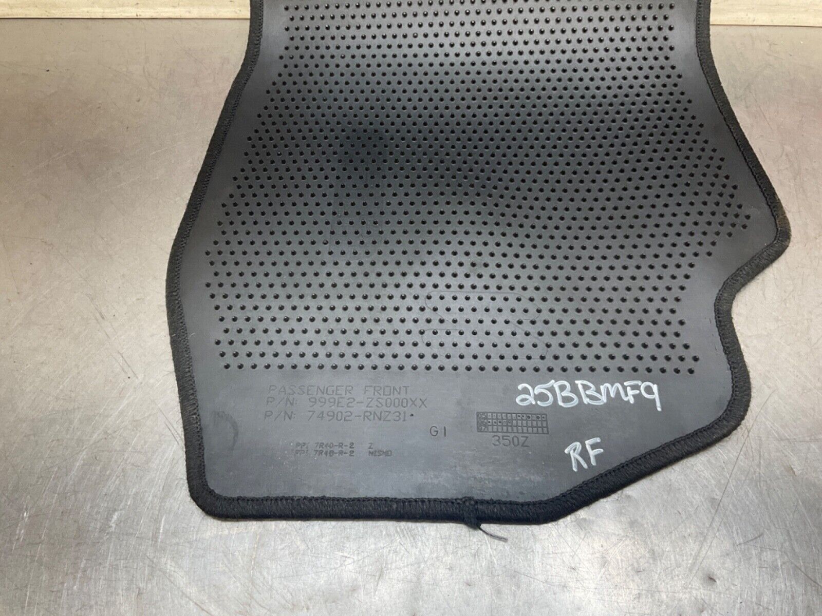 2007 Nissan Z33 350Z Driver Left Front Floor Mat Carpet OEM 25BBMF9 - On Point Parts Inc