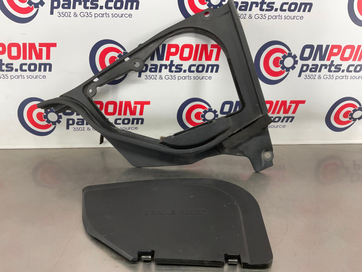 2009 Nissan 370Z Brake Fluid Cover Bezel Trim OEM 64895 65278 15BKJD2 - On Point Parts Inc