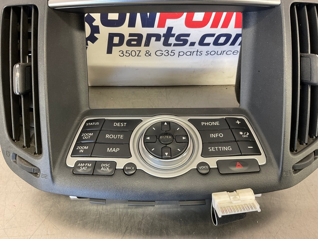 2008 Infiniti G37 Center Dash Vent Navigation Control Trim 28395 OEM 22BK0DC - On Point Parts Inc
