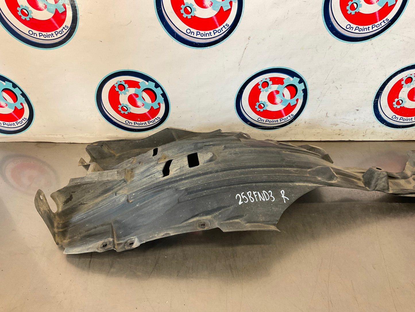 2004 Infiniti G35 Passenger Right Inner Fender LIners Splash Guard OEM 25BFND3 - On Point Parts Inc