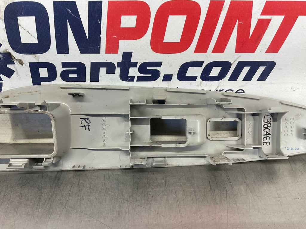 2008 Infiniti G35 Passenger Right Front Window Door Lock Trim 80960 OEM 13BC4EE - On Point Parts Inc
