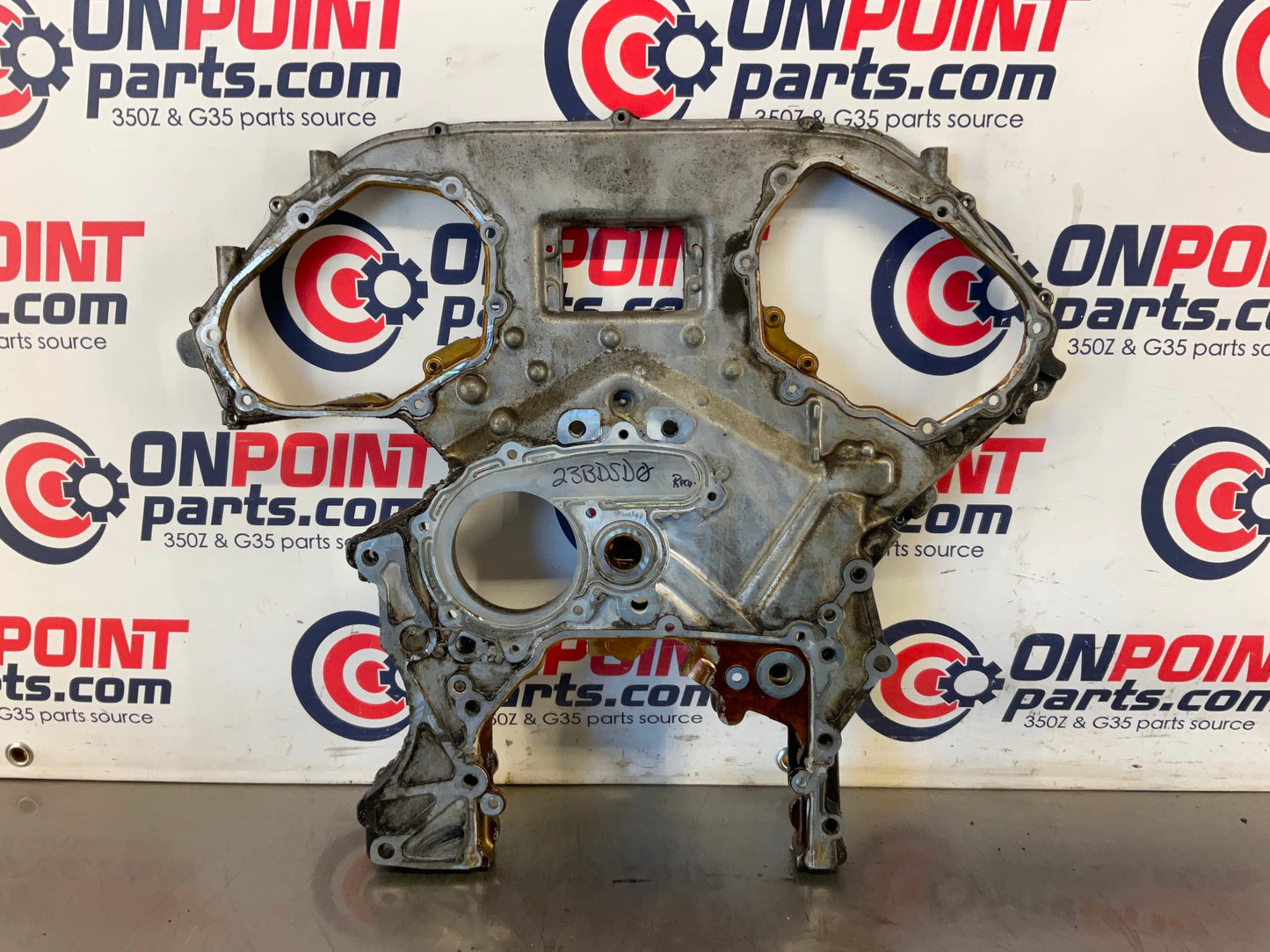 2014 Nissan 370Z Rear VQ37VHR Timing Chain Cover OEM 23BDSD0 - On Point Parts Inc