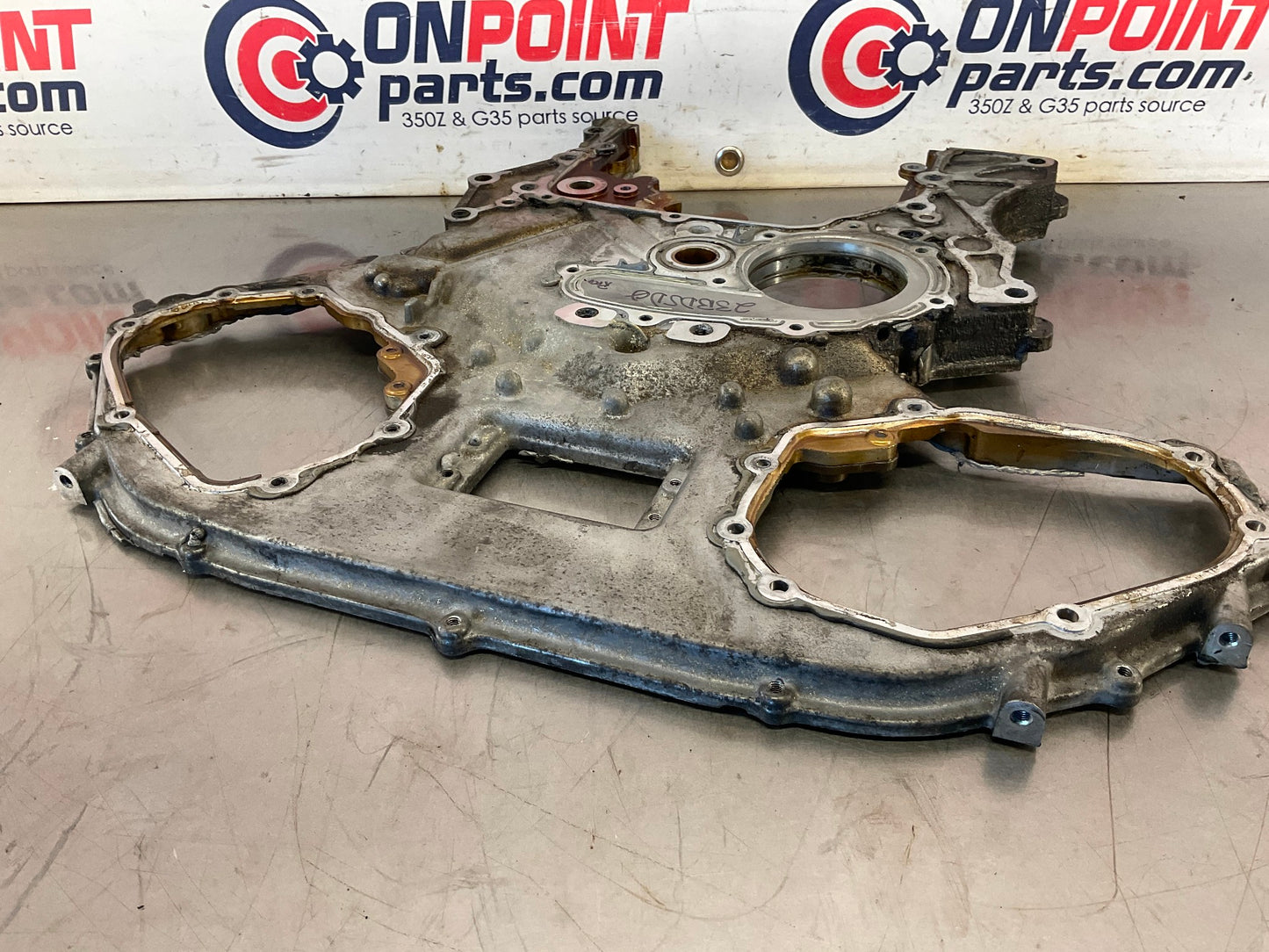 2014 Nissan 370Z Rear VQ37VHR Timing Chain Cover OEM 23BDSD0 - On Point Parts Inc