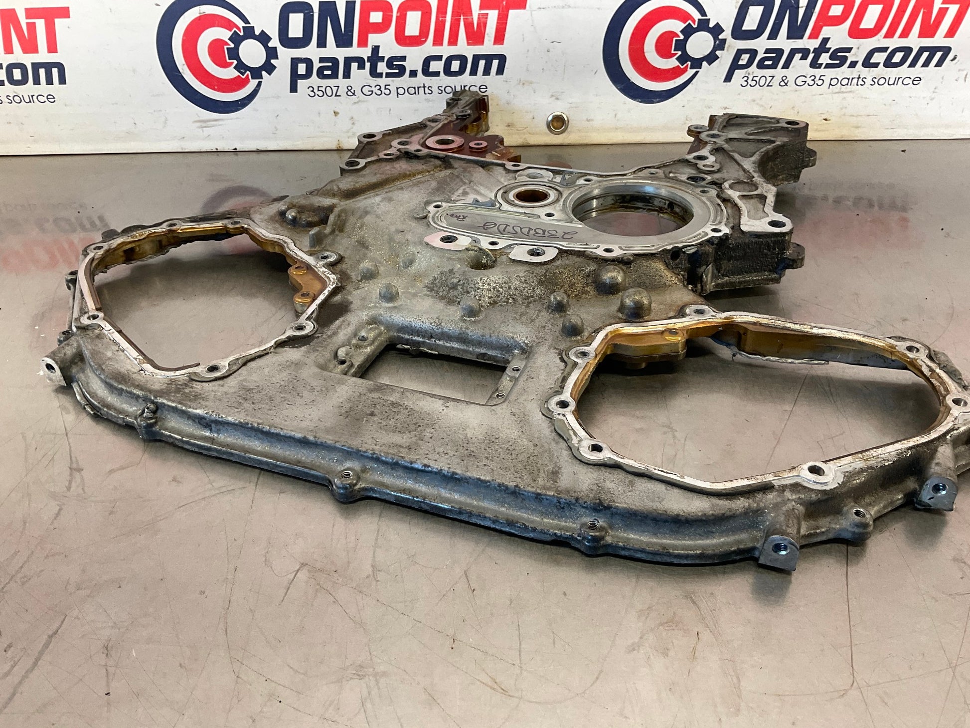 2014 Nissan 370Z Rear VQ37VHR Timing Chain Cover OEM 23BDSD0 - On Point Parts Inc