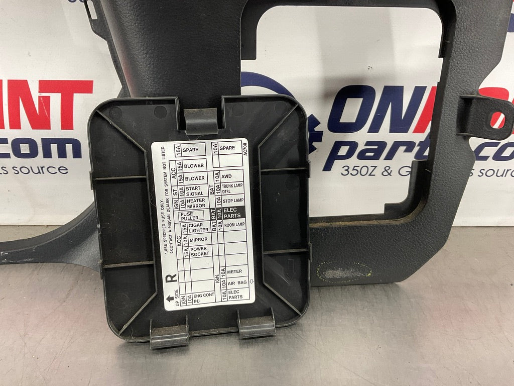 2006 Infiniti G35 Sedan Driver Left Lower Fuse Panel Cover 66901 OEM 25BJ1DA - On Point Parts Inc