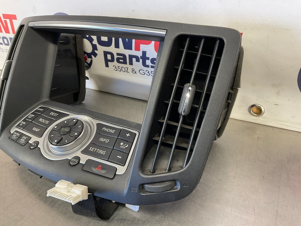 2008 Infiniti G37 Center Dash Vent Navigation Control Trim 28395 OEM 22BK0DC - On Point Parts Inc
