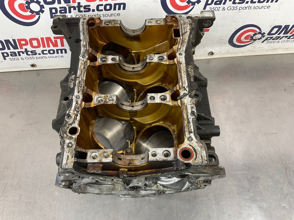 2004 Infiniti G35 VQ35DE Engine Block with Crank Shaft Bearing Caps  OEM 15BE4E0 - On Point Parts Inc