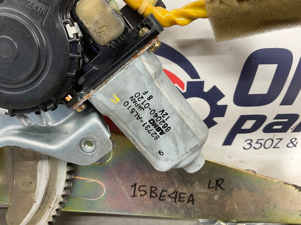 2004 Infiniti G35 Sedan Driver Left Rear Window Regulator Motor OEM 15BE4EA - On Point Parts Inc