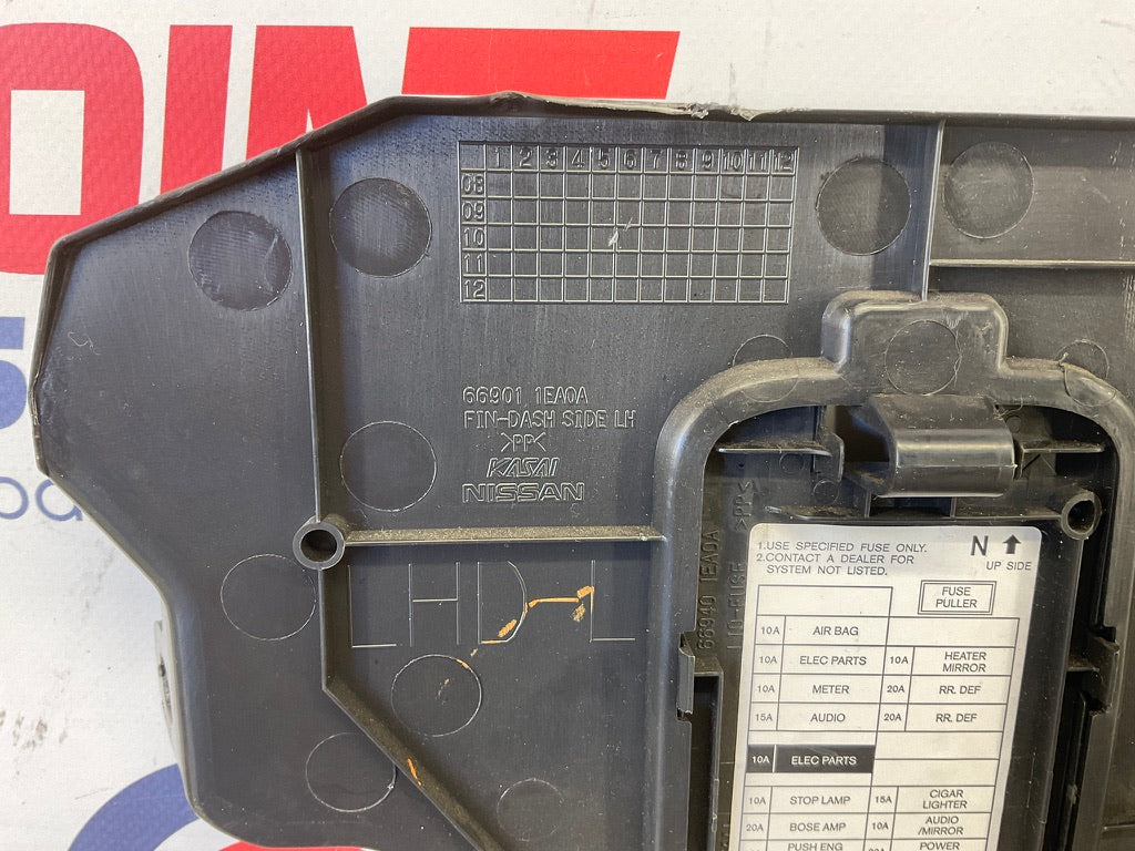 2010 Nissan 370Z Driver Left Lower Dash Fuse Panel Cover 66901 OEM 24BBBDE - On Point Parts Inc