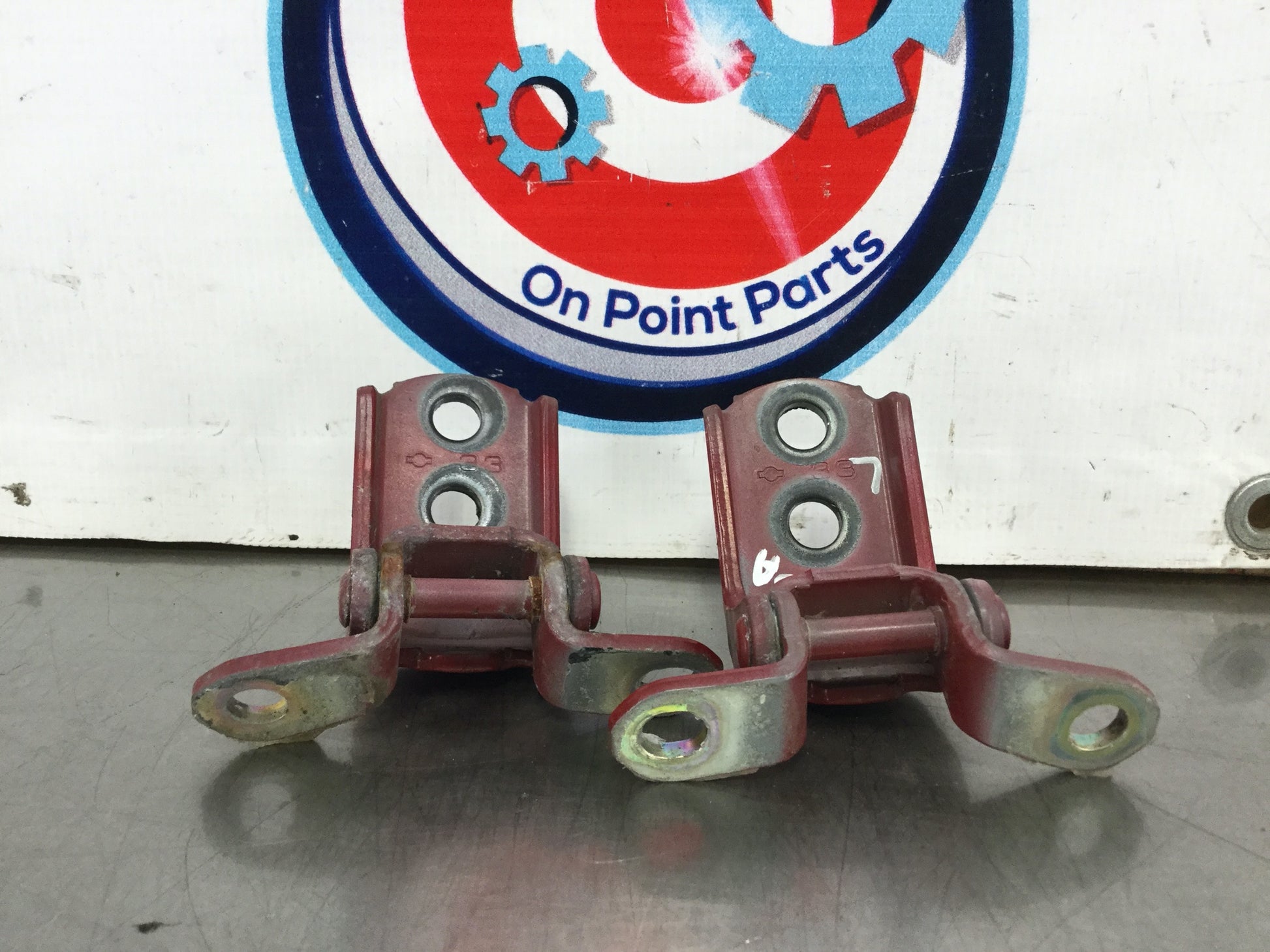 2003 Infiniti G35 Driver Left Door Hinges OEM 14BJ1BA - On Point Parts Inc