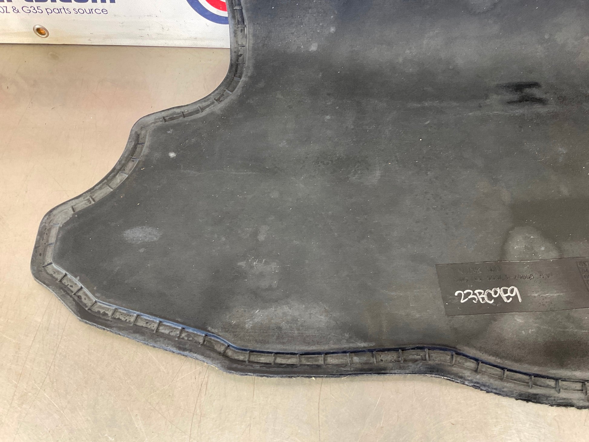 2006 Nissan 350Z Convertible Trunk Floor Mat Carpet 999E3 OEM 23BC9E9 - On Point Parts Inc