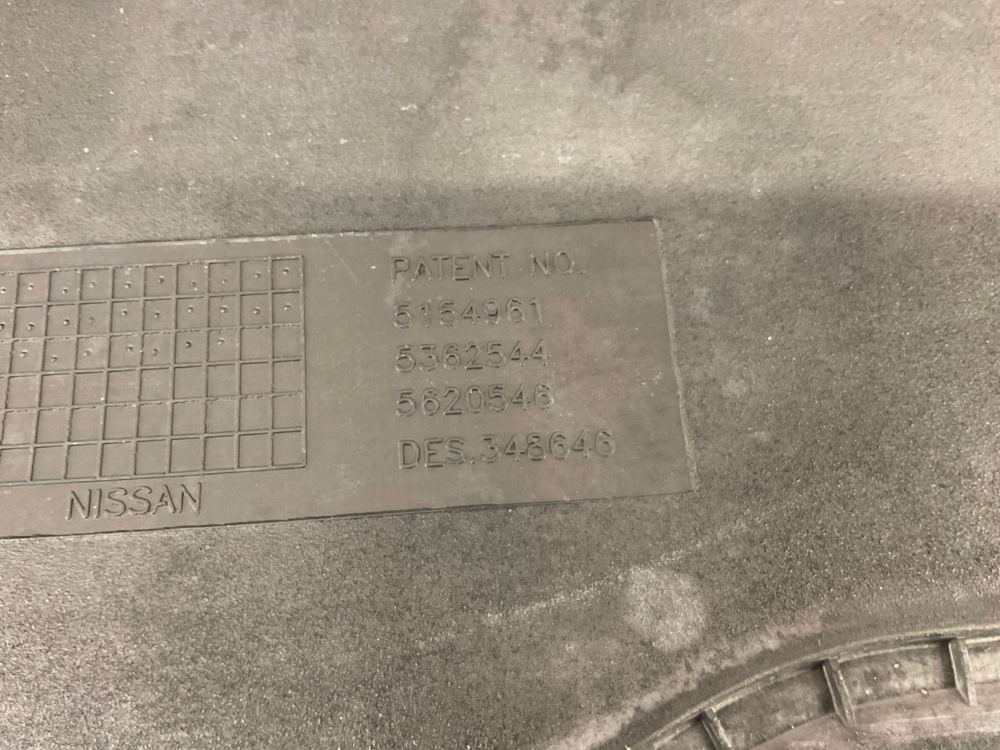 2006 Nissan 350Z Convertible Trunk Floor Mat Carpet 999E3 OEM 23BC9E9 - On Point Parts Inc