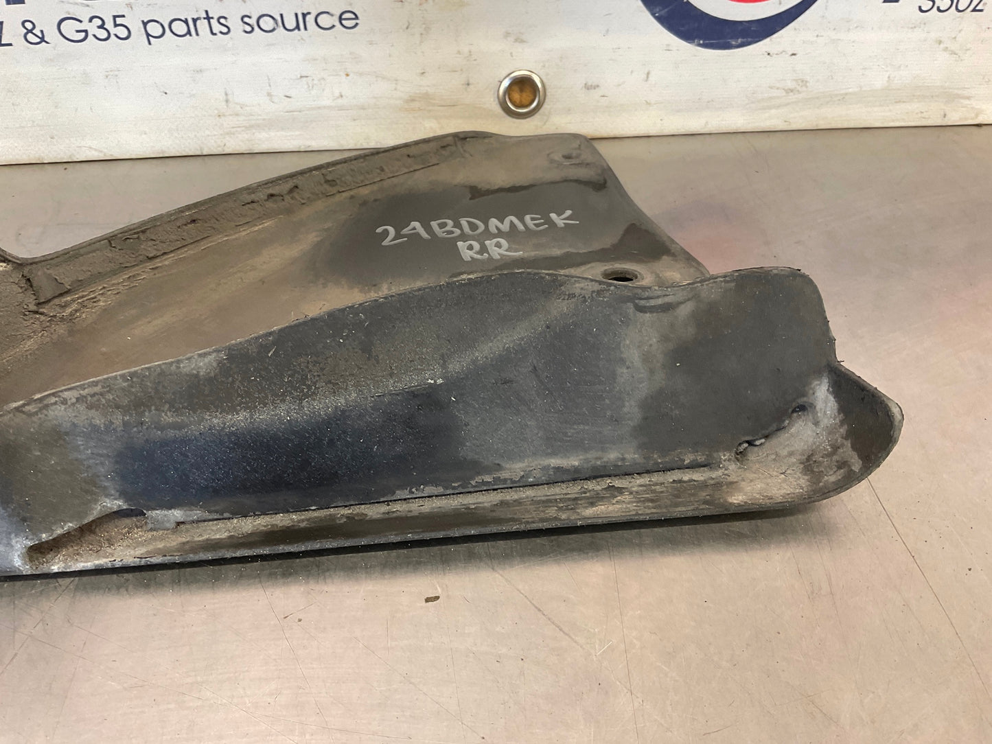 2012 Nissan 370Z Passenger Right Rear Mud Flap Splash Guard OEM 24BDMEK - On Point Parts Inc