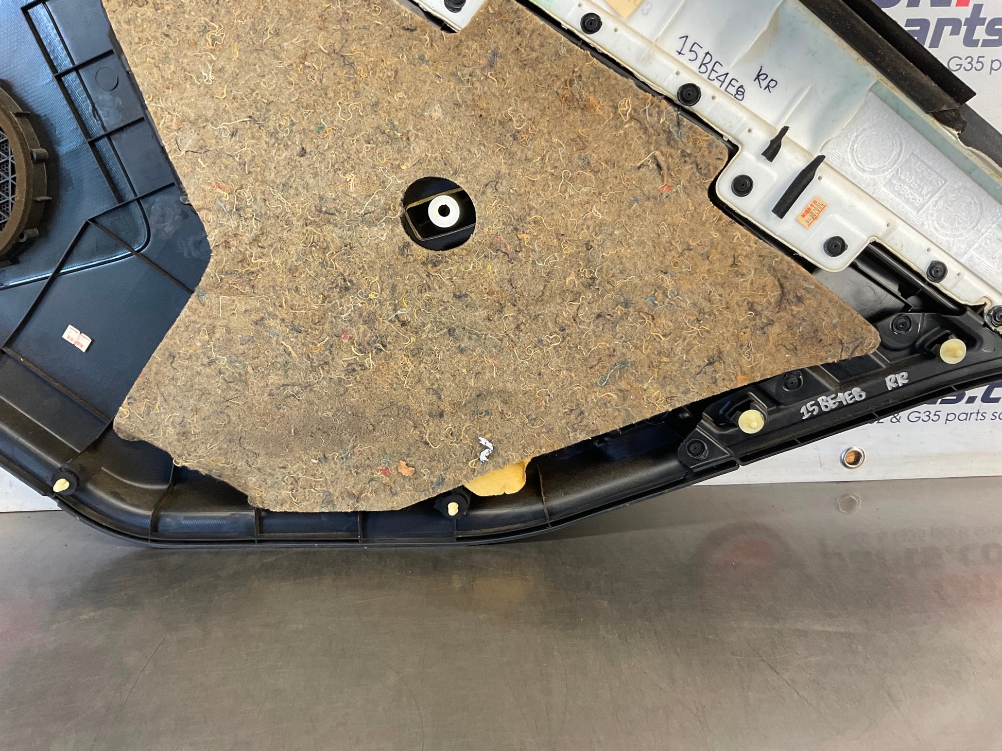2004 Infiniti G35 Sedan Passenger Right Rear Interior Door Panel OEM 15BE4E8 - On Point Parts Inc