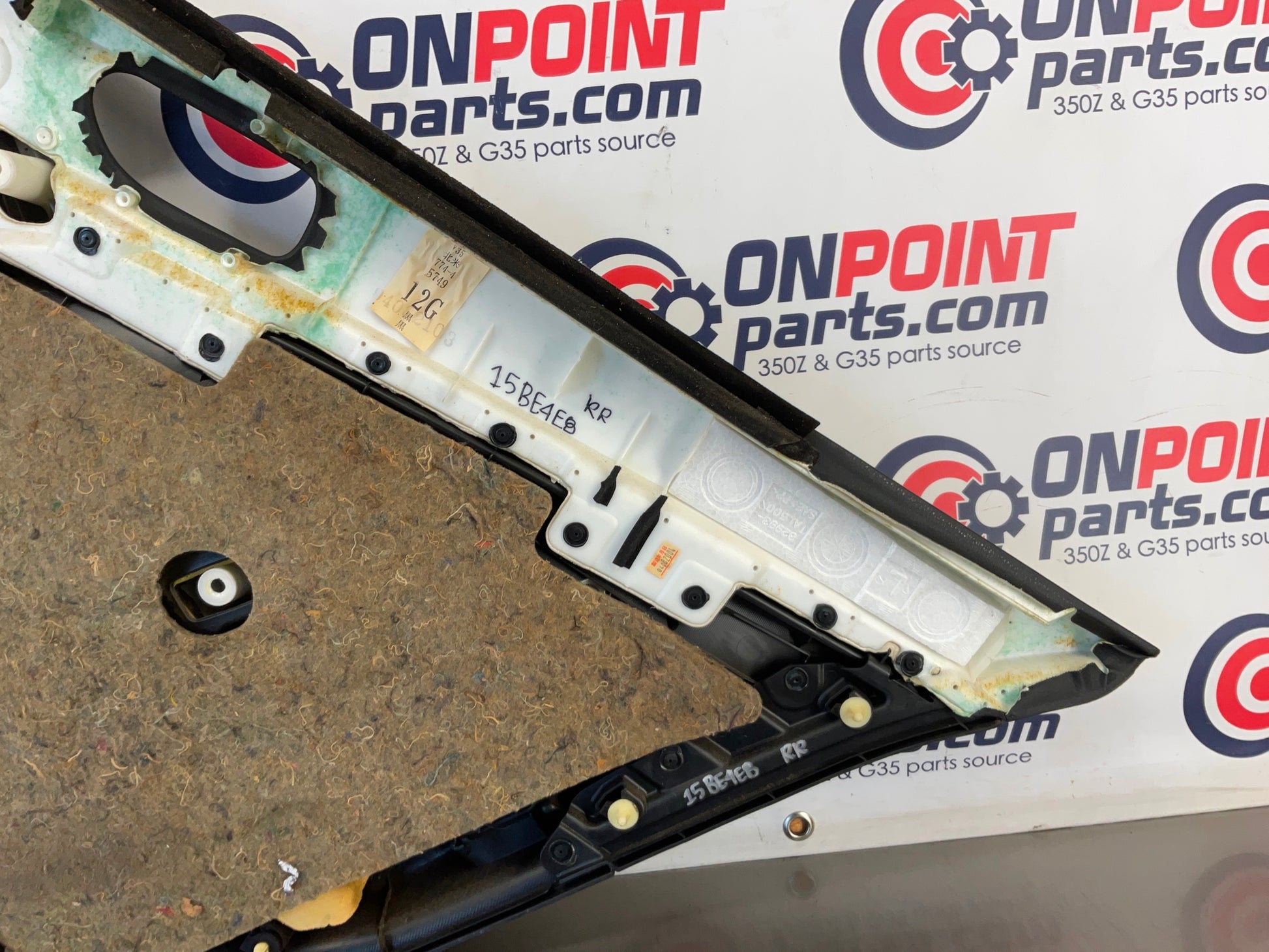 2004 Infiniti G35 Sedan Passenger Right Rear Interior Door Panel OEM 15BE4E8 - On Point Parts Inc