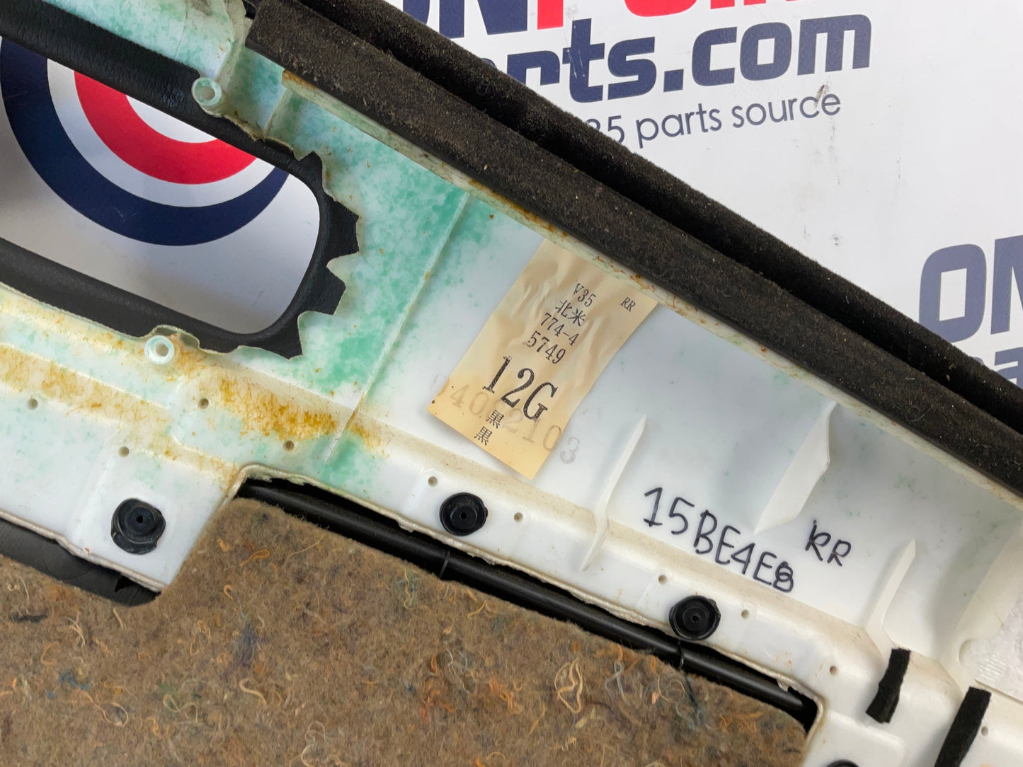 2004 Infiniti G35 Sedan Passenger Right Rear Interior Door Panel OEM 15BE4E8 - On Point Parts Inc