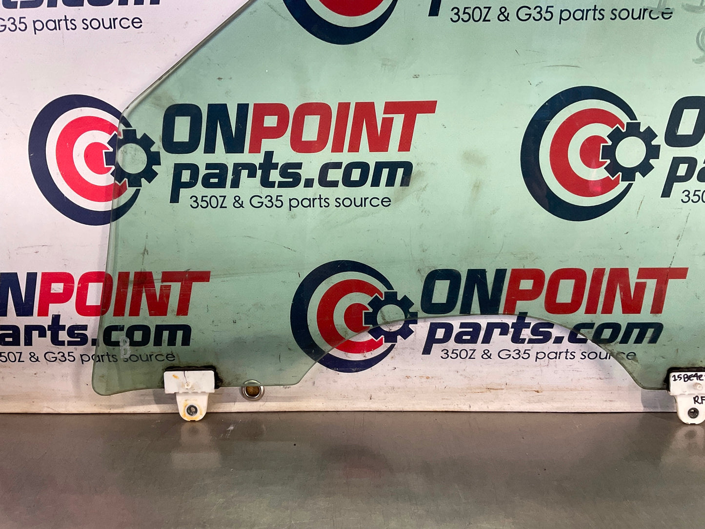 2004 Infiniti G35 Sedan Passenger Right Front Door Window Glass OEM 15BE4E1 - On Point Parts Inc