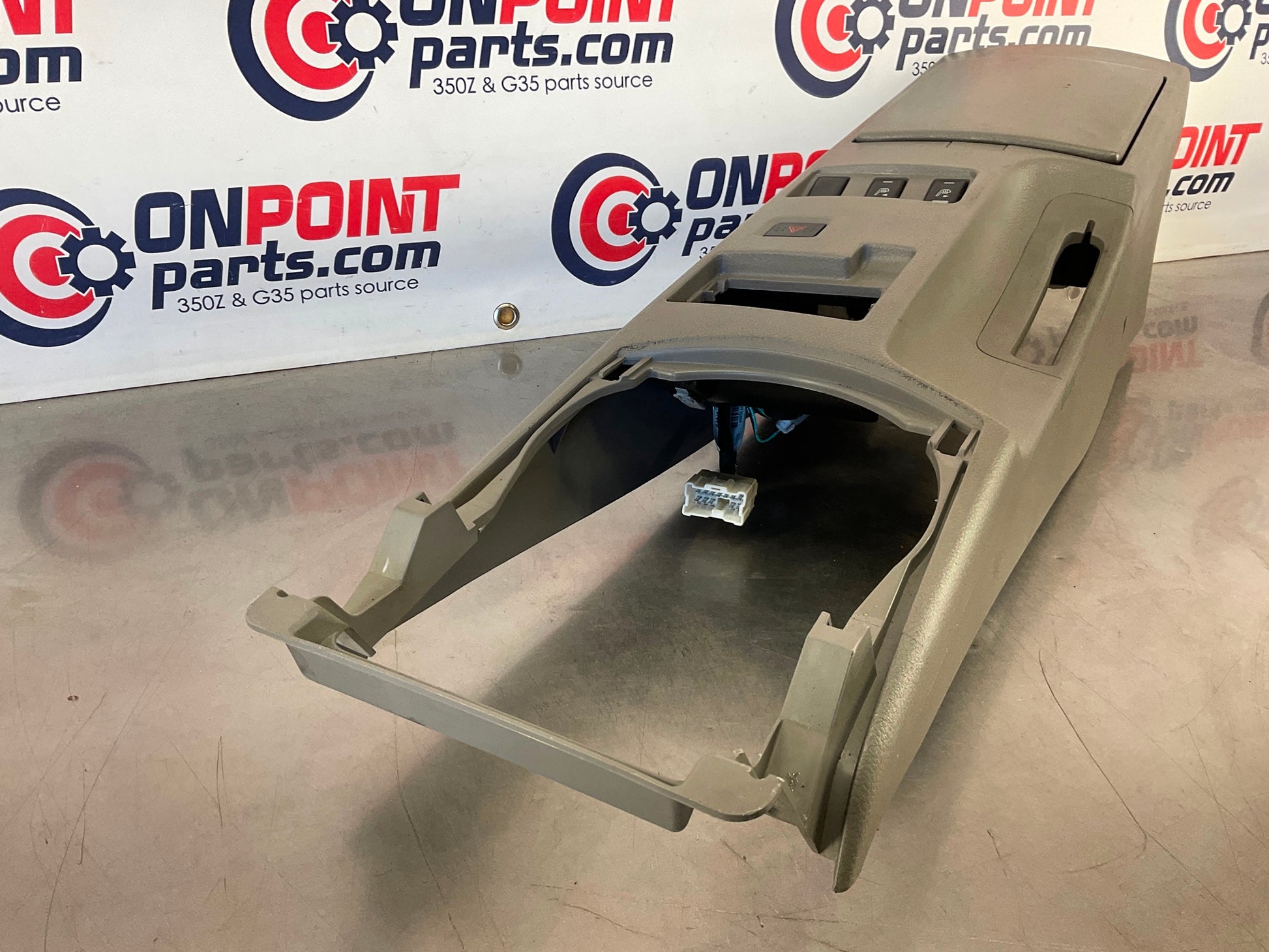 2005 Nissan 350Z Center Console Cubby Seat Warmer Hazard Switches OEM 25BAED8 - On Point Parts Inc